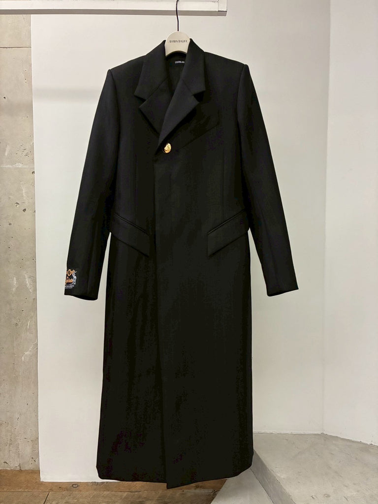 【問い合わせ商品】LONG DOUBLE CROISURE PETIT COL BLACK