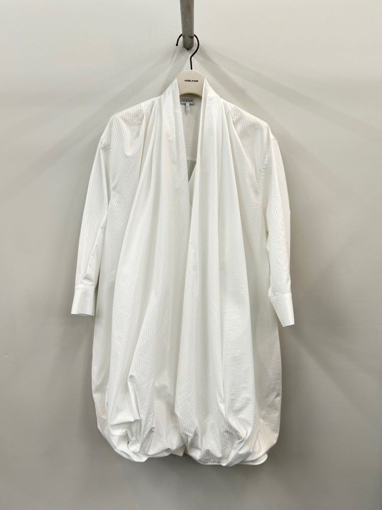 DRAPED DRESS WHITE