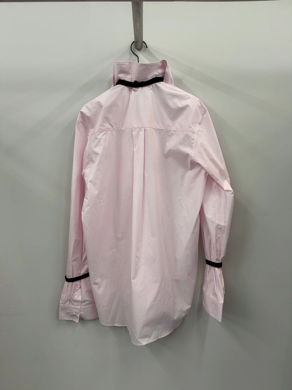 【34AP00APSHTO06011】ELASTICATED COLLAR SHIRT PINK