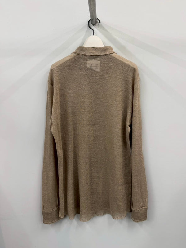 【S12-197 (S18)】NO.197 LINEN JERSEY SHIRT BEIGE