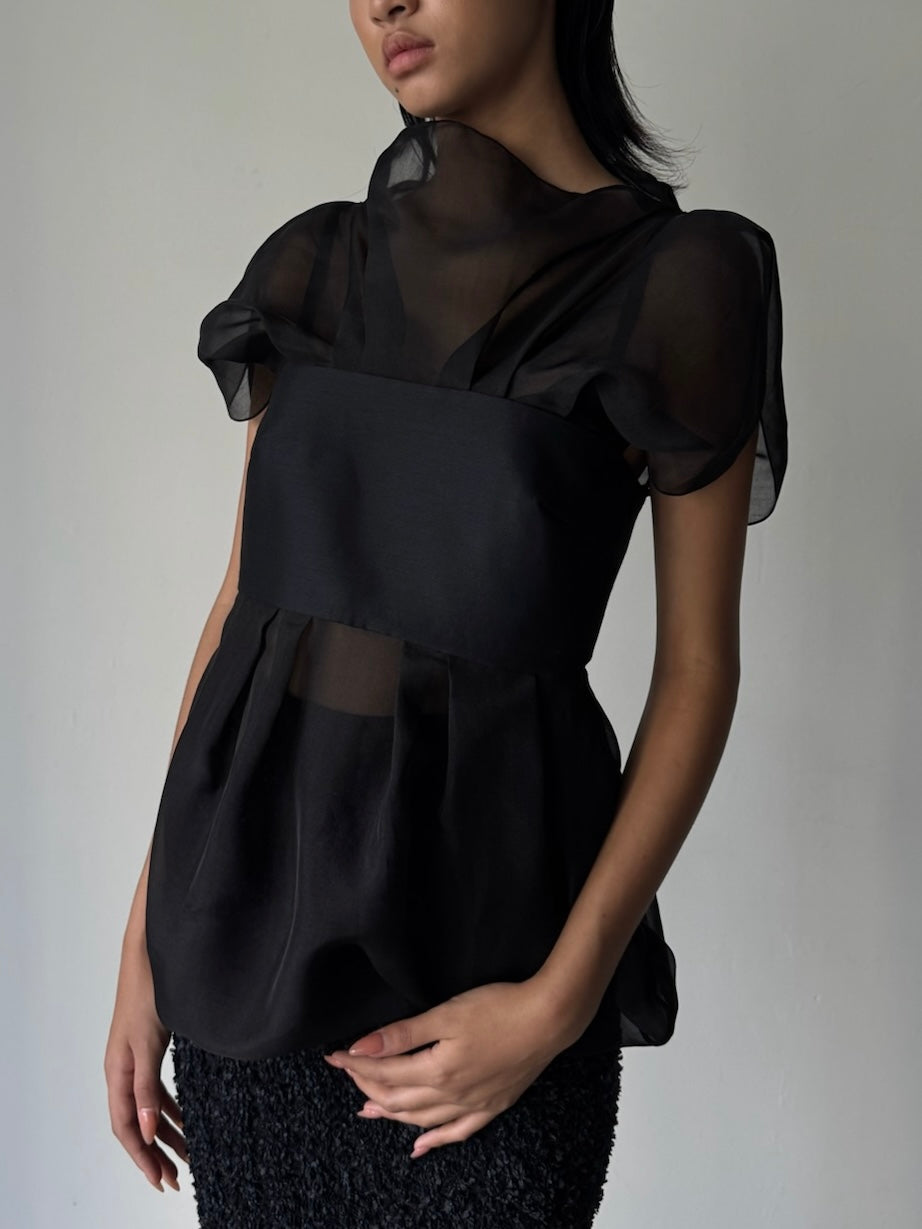 Gia Studios Moon Beam Blouse ブラック D133001C-544E-40E9-9982-