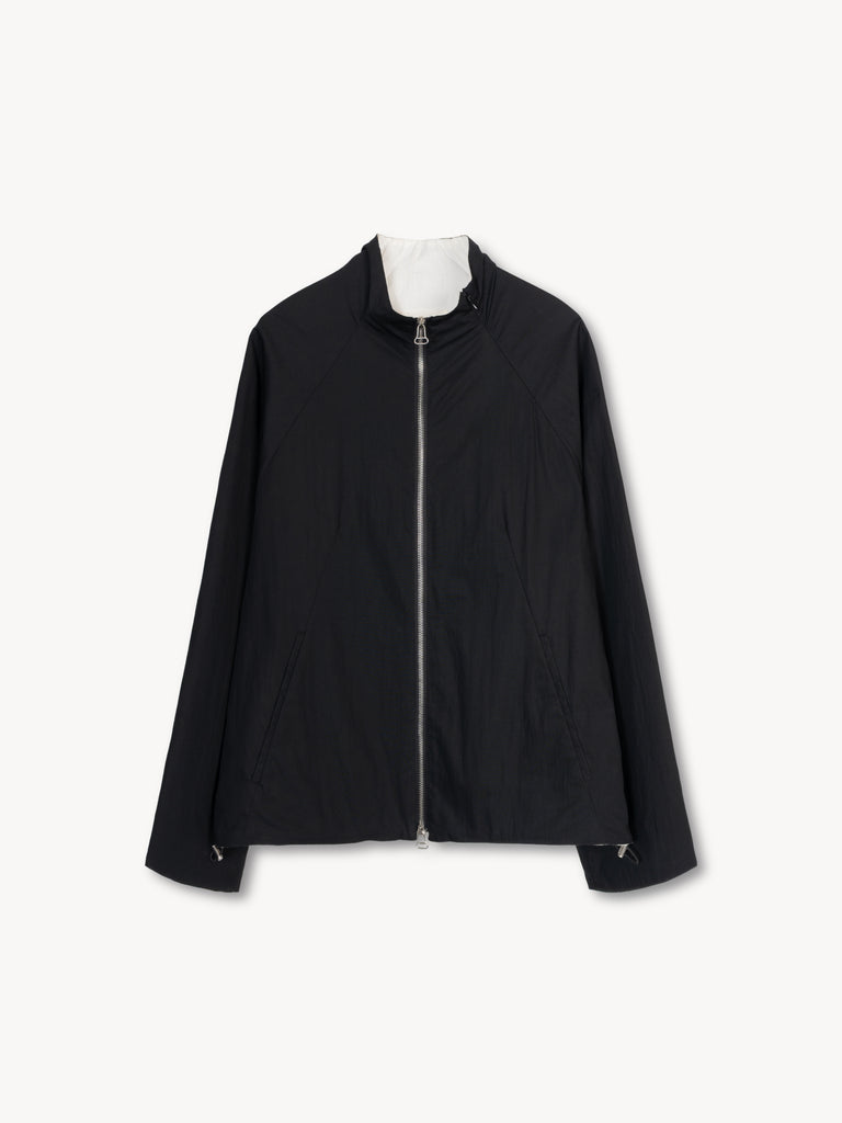 【013-B-2272-BK】Amali Track Jacket in Cotton/Nylon