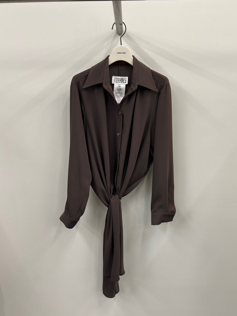 LONG-SLEEVED SHIRT BROWN