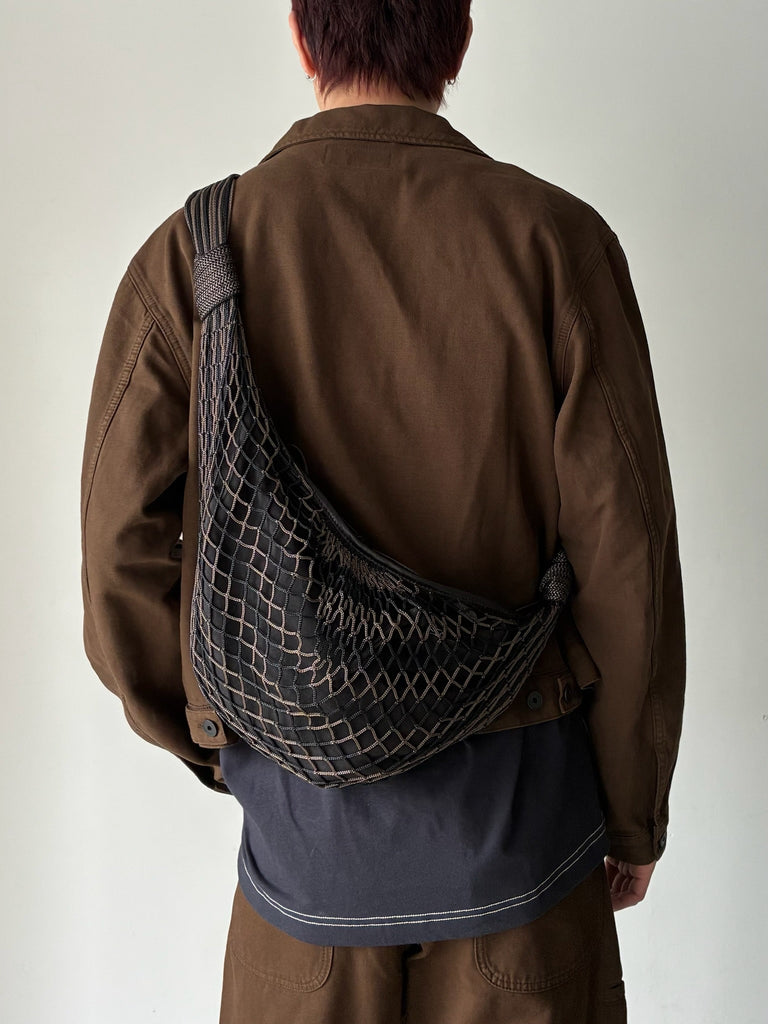 【BG0128 TP0006】CROISSANT FILT BAG BROWN
