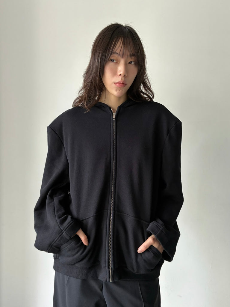 【S6-M-1028】HOODIE JACKET BLACK