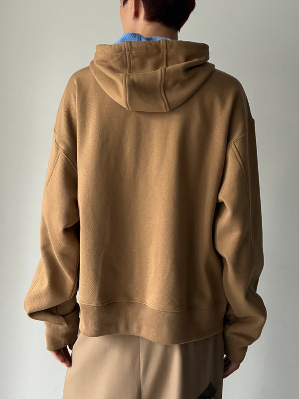 ZIP-UP HOODIE BEIGE