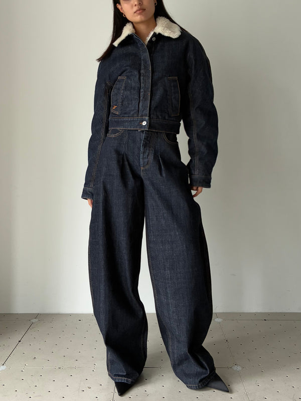 LE BOMBER DE-NIMES OVALO NAVY