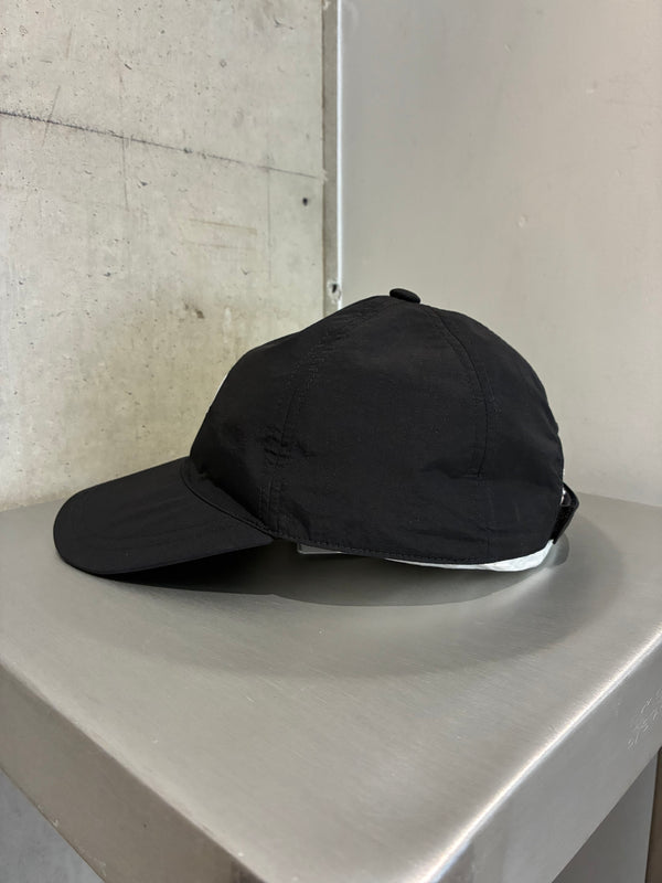RECYCLED NYLON BASEBALL CAP BLACK