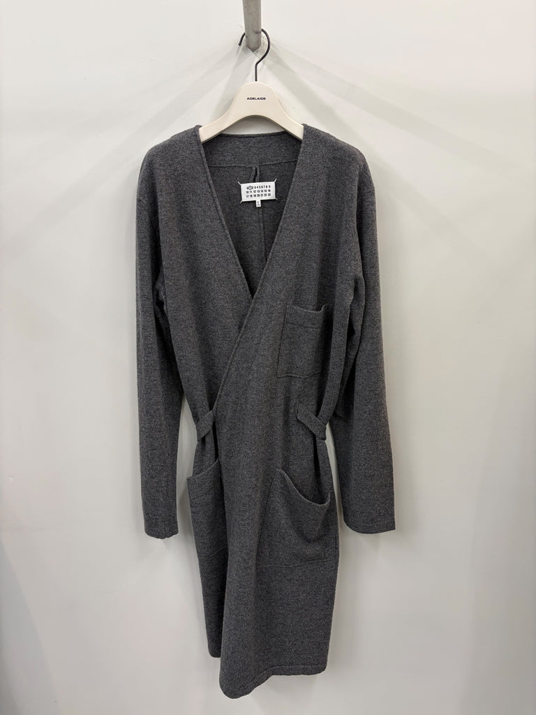【S51HP0045M13302】TWIST LAMBSWOOL CARDIGAN GREY