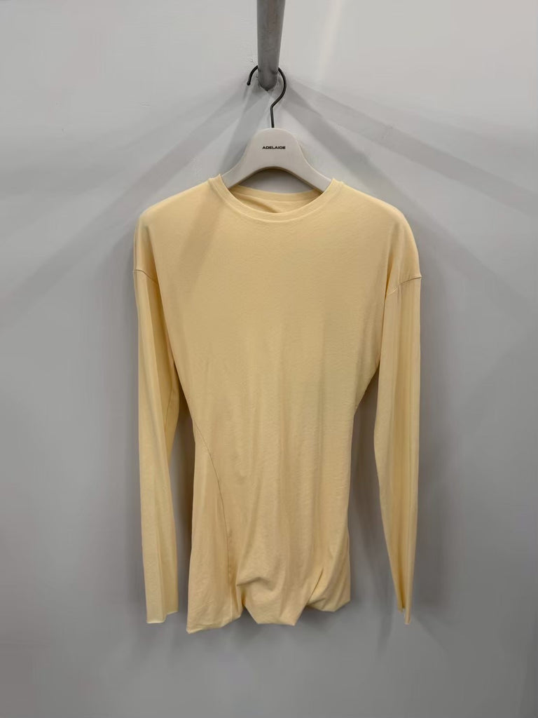 【J03HP0024】TOP CN LS BEIGE