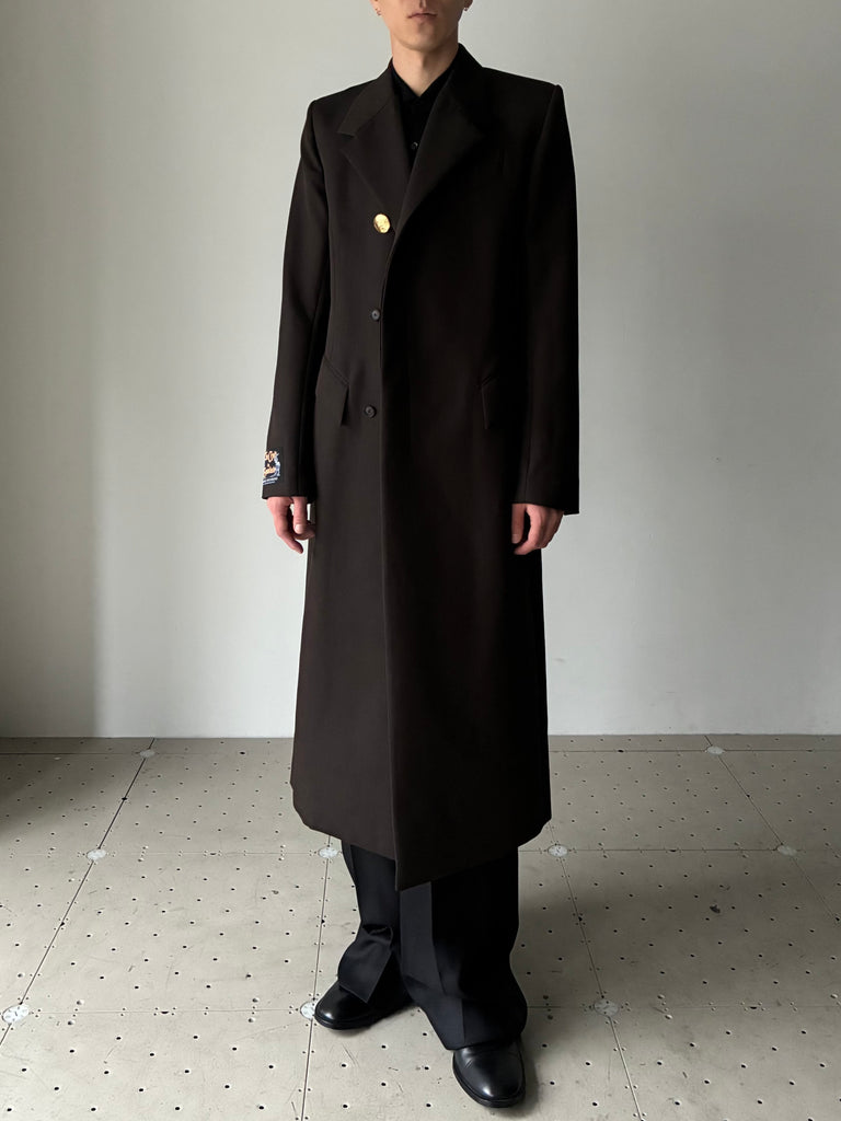 【問い合わせ商品】LONG DOUBLE CROISURE PETIT COL BROWN