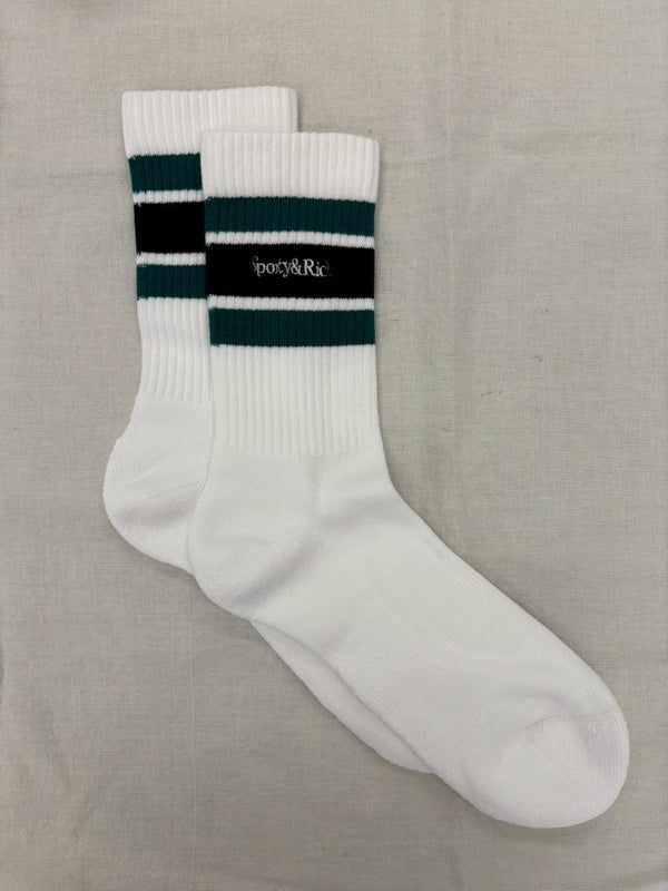 SERIF LOGO SOCKS WHITE