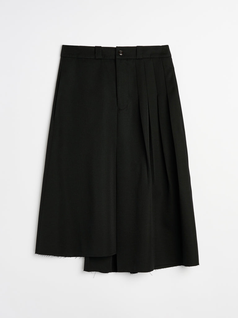 【W4264OCB】ORIAMI SKIRT BLACK