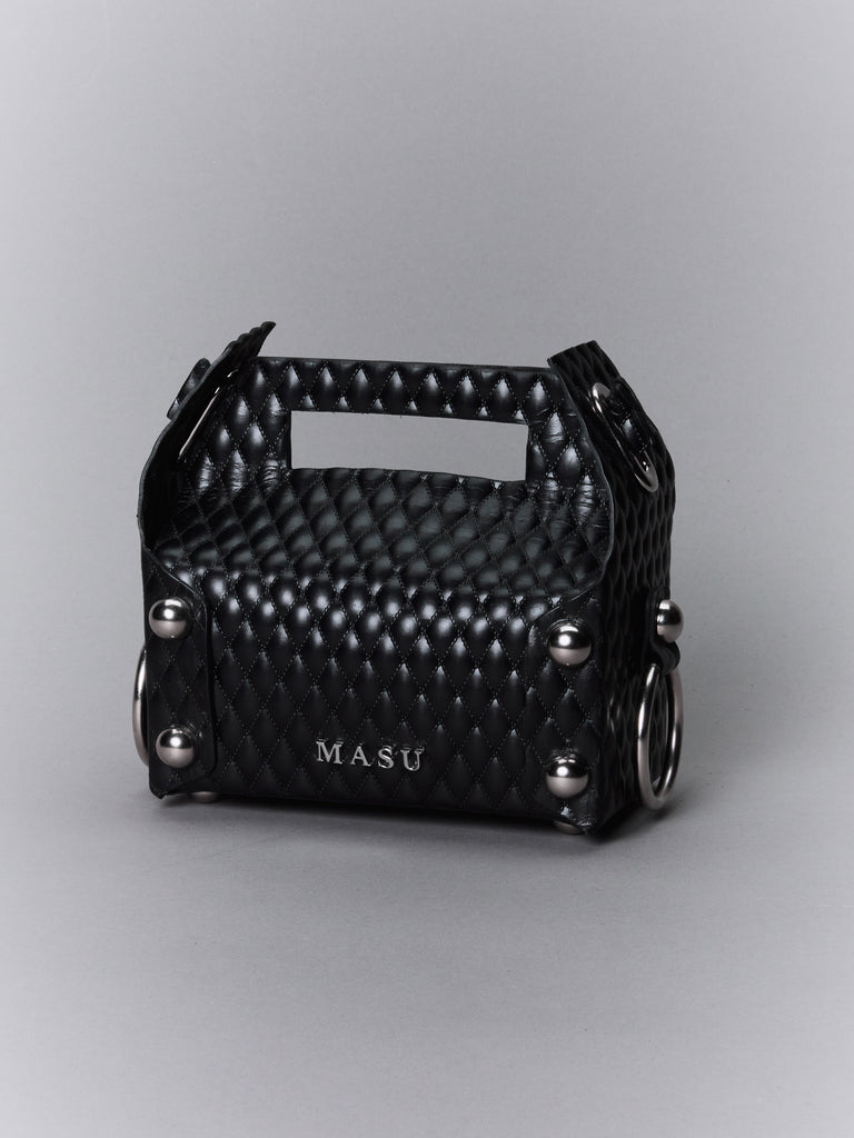 LEATHER CAKE BAG BLACK