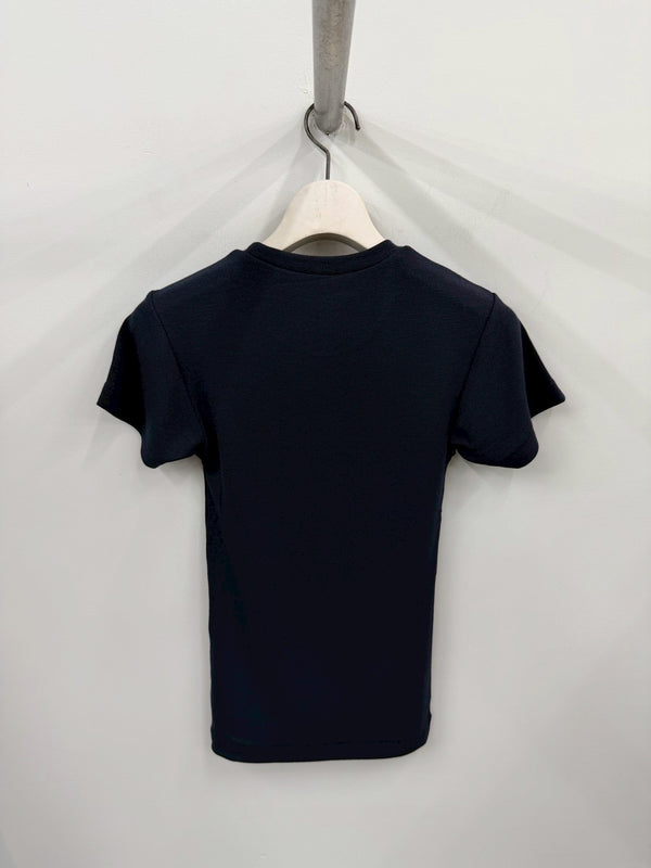 【034-026-CT015】RIB SHORT SLEEVE TS NAVY