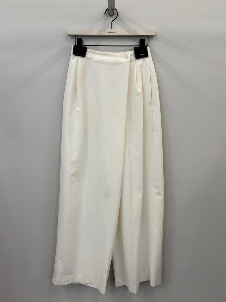 NYLON COTTON CROSS PANTS WHITE