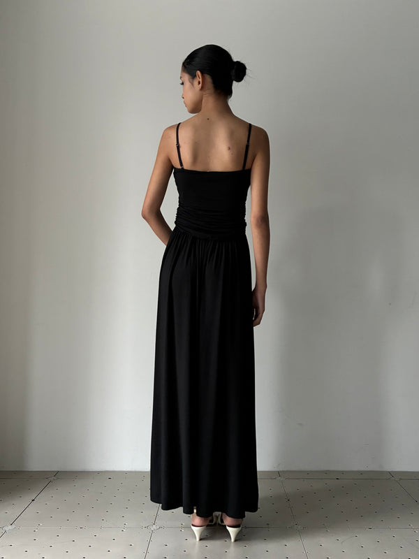 Collagen Multi Gathered Dress BLACK