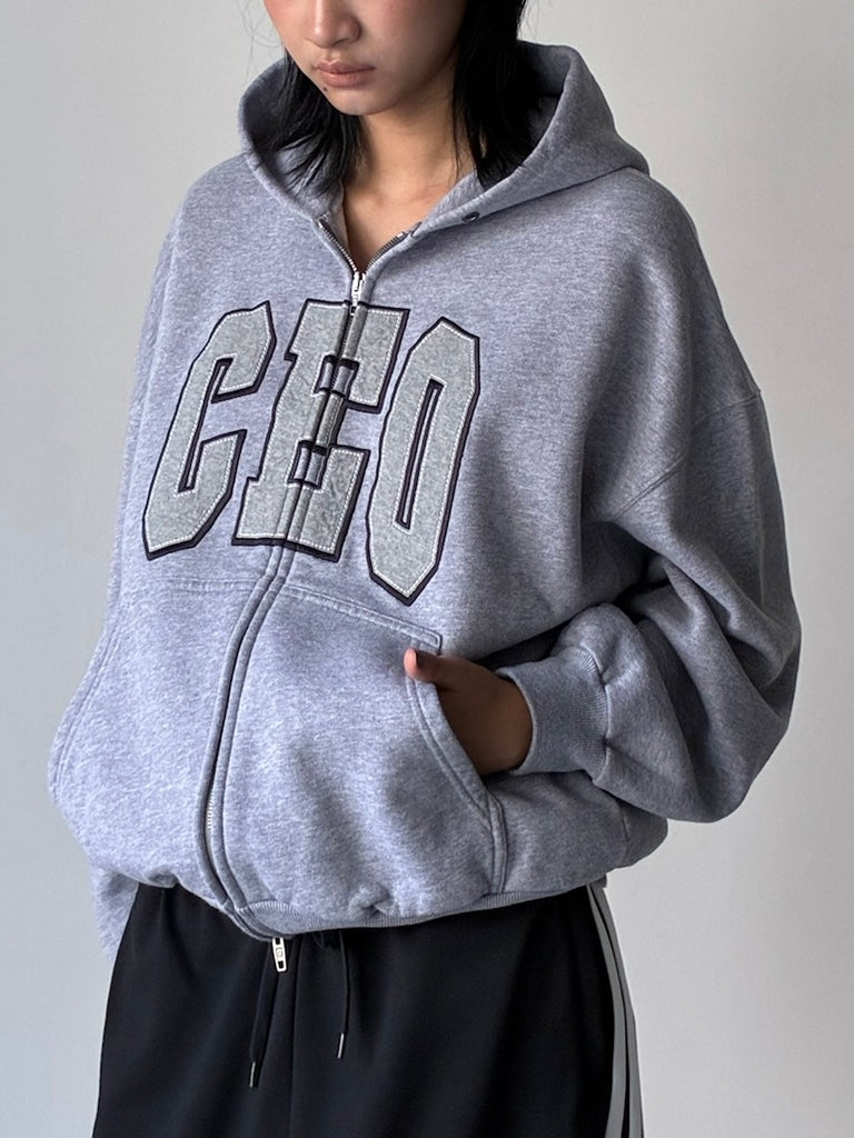 SMALL FIT ZIP-UP GREY