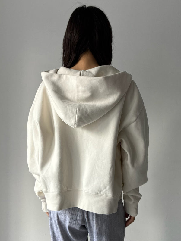 【33SR02ST09476269BL106】Vendome LA Embroidered Zip Hoodie IVORY