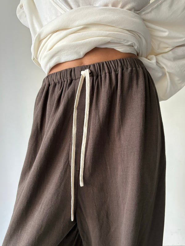 【34GS01TROUSERS10】TROUSERS BROWN
