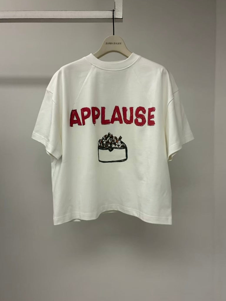 【SS26M100】APPLAUSE TEE WHITE