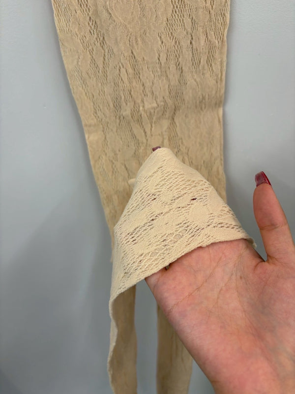 LACE COLLANT SKIRT BEIGE