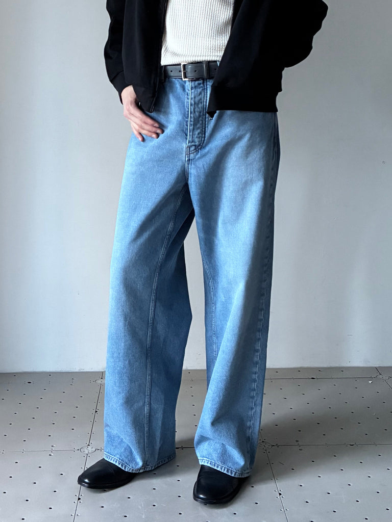 STEVE WIDE-LEG DENIM JEANS LIGHT BLUE