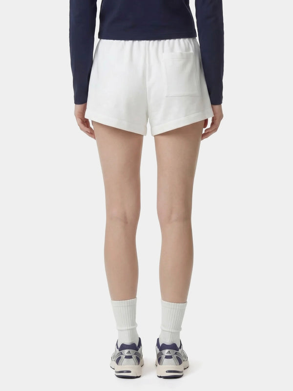 【33SR04SH03775325WH01】Syracuse Embroidered Disco Short White