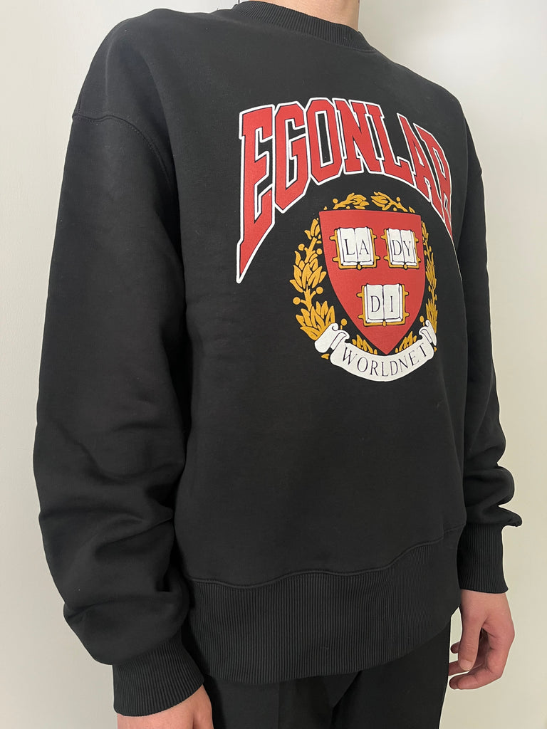 EGONLAB X WORLDNET SWEAT SHIRT BLACK