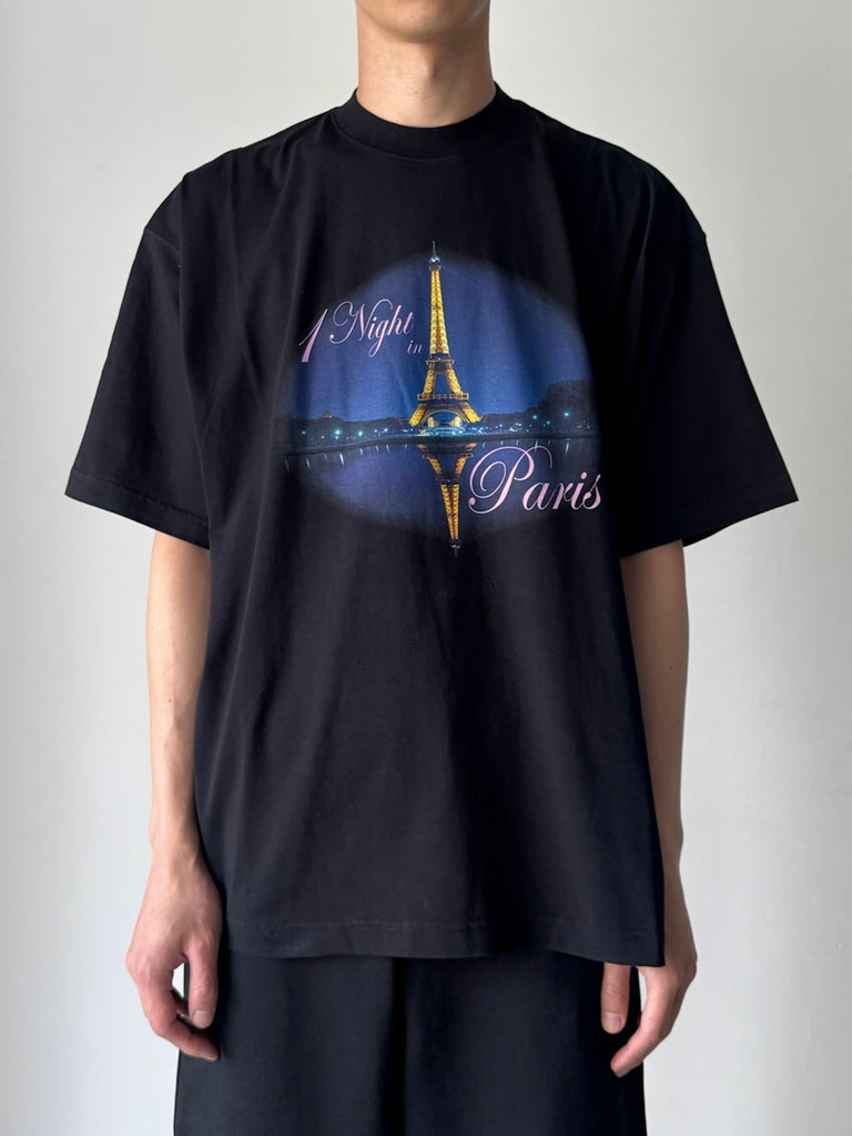 NIGHT IN PARIS OVERSIZED T-SHIRT BLACK