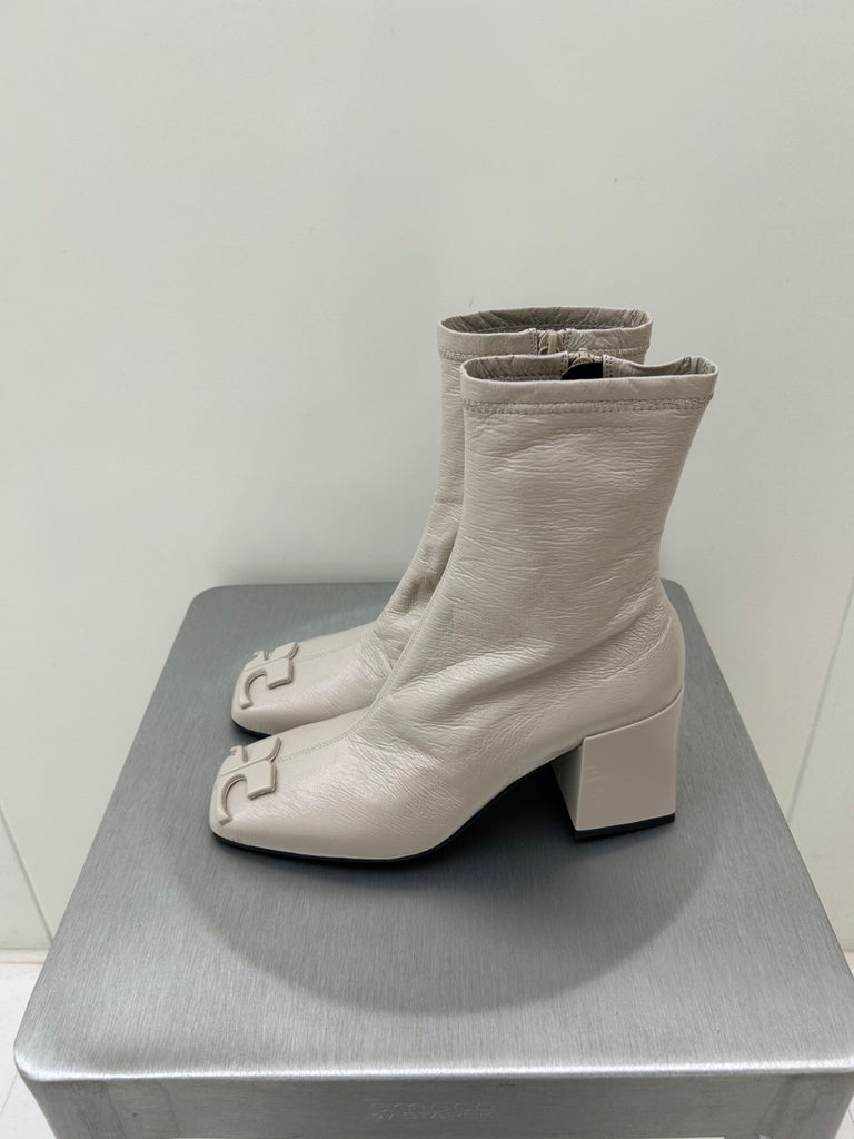 REEDITION VINYL ANKLE BOOTS WHITE