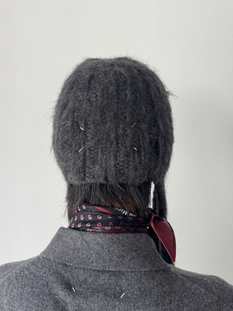 【S50TB0023 M13314855M】RIBBED MEANIE CHARCOAL