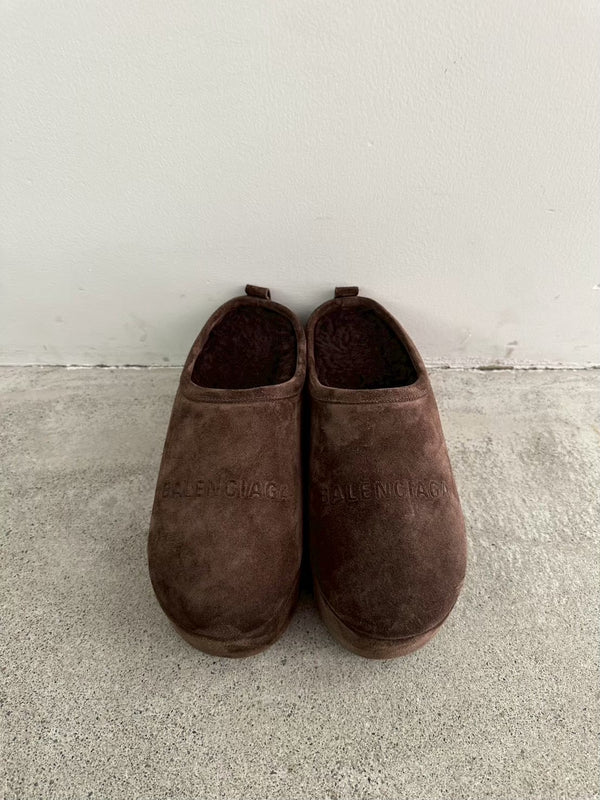 【825258-WBFC1-2929】SUEDE/FAKE SHEARLING BROWN