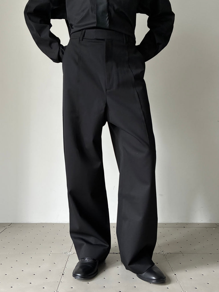 Faded Tailored Pants BLACK