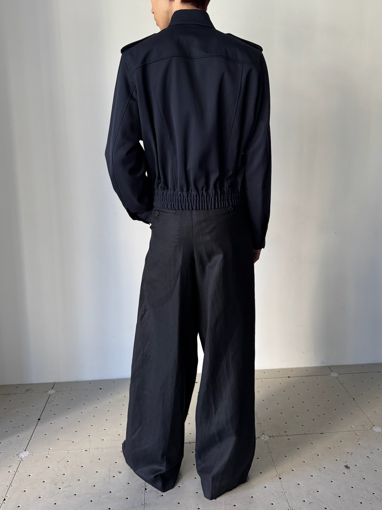 DRIES VAN NOTEN 01200-PEPPER 1211 M.W.PANTS BLACK ドリス
