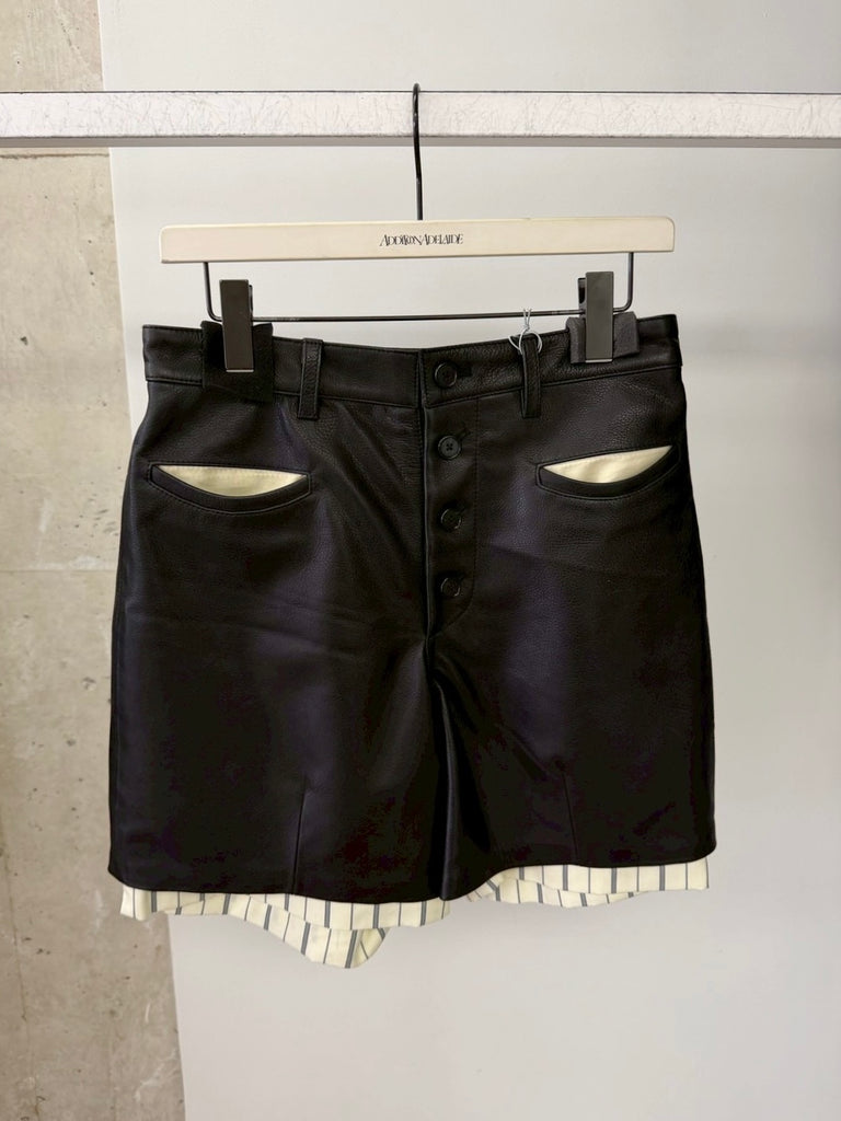 LEATHER SHORTS BLACK