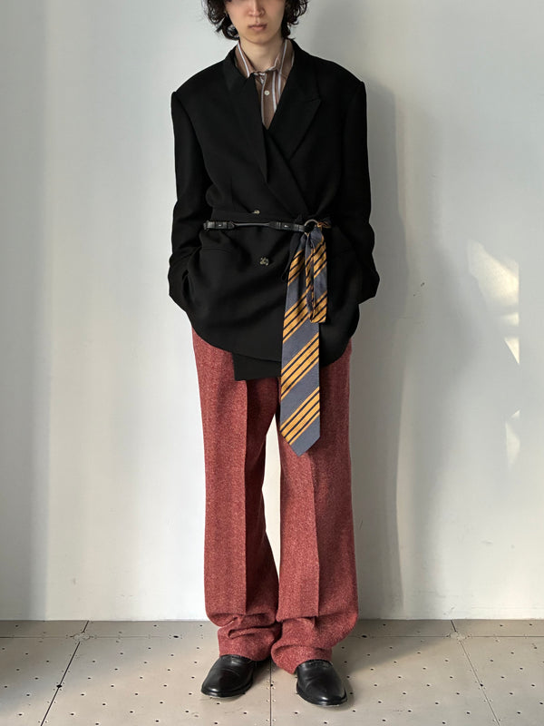 【BUCK FW26-0152-999/600】Customized tie belt BLACK