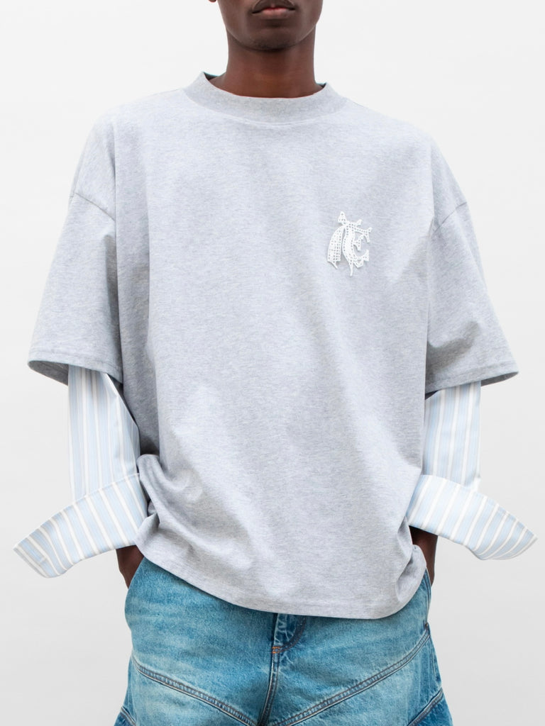 SCULPTED COTTON T-SHIRT SHIRT GREY