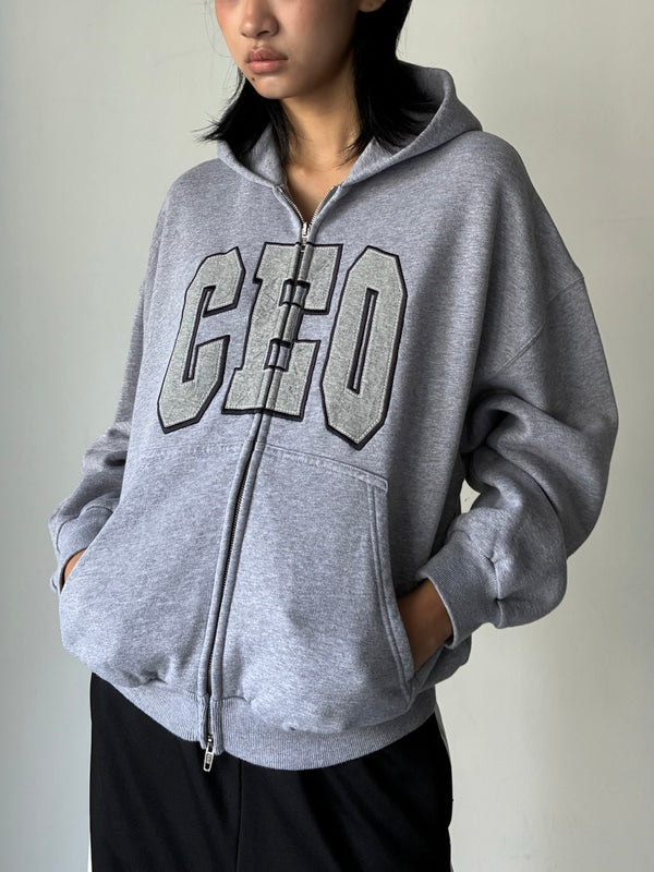 SMALL FIT ZIP-UP GREY