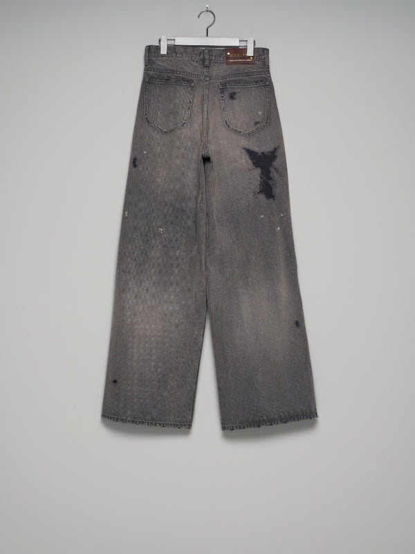 MB BAGGY JEANS ANGEL DAMAGE BLACK