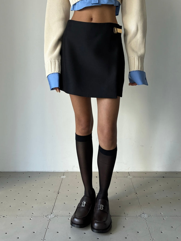 【A002BP-TUT22-1000】Mini Tailored Skort BLACK