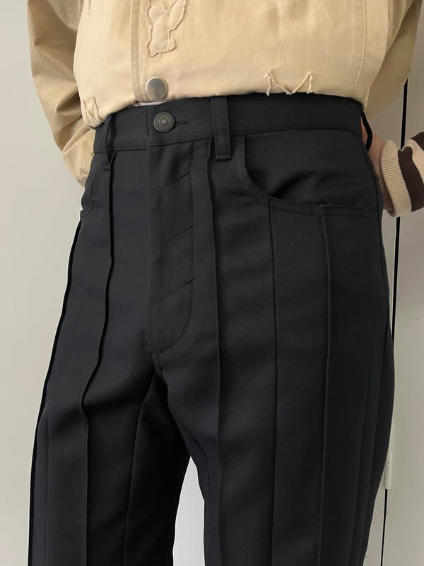 PLEATED PANTS BLACK