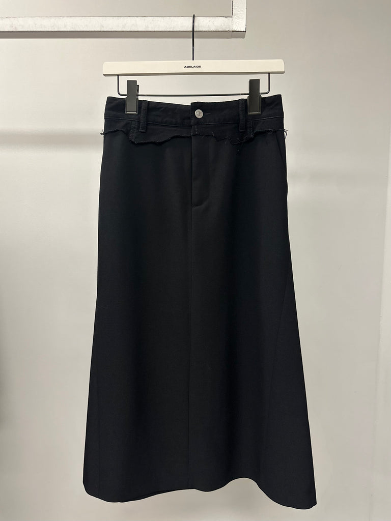 【S52MI0027MTN133961】Long Skirt BLACK