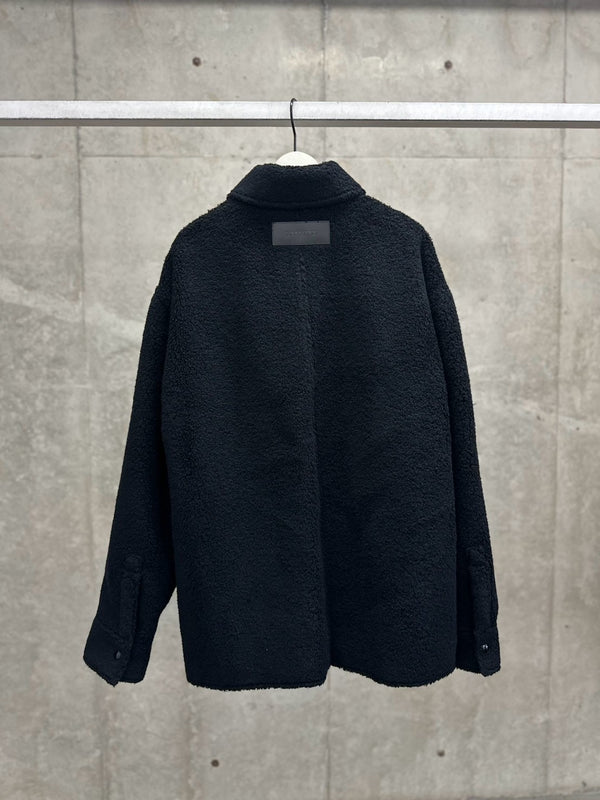 【326CCH151WO0179】WOOL BOUCLETTE OVERSHIRT BLACK