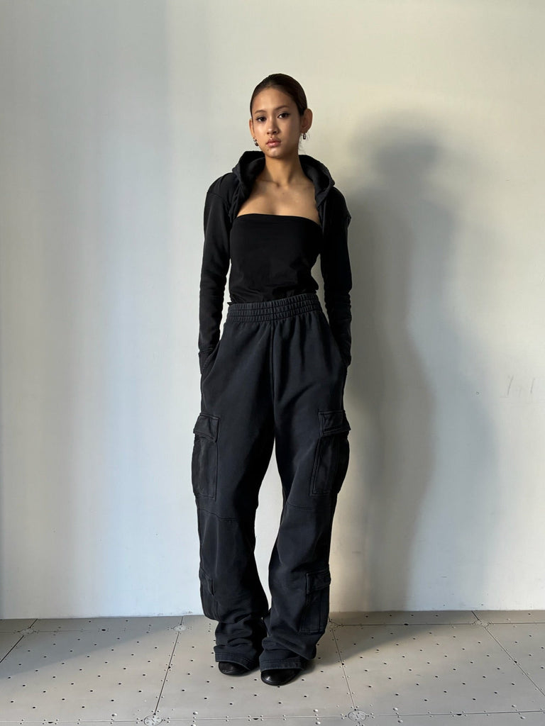 REGULAR CARGO PANTS BLACK