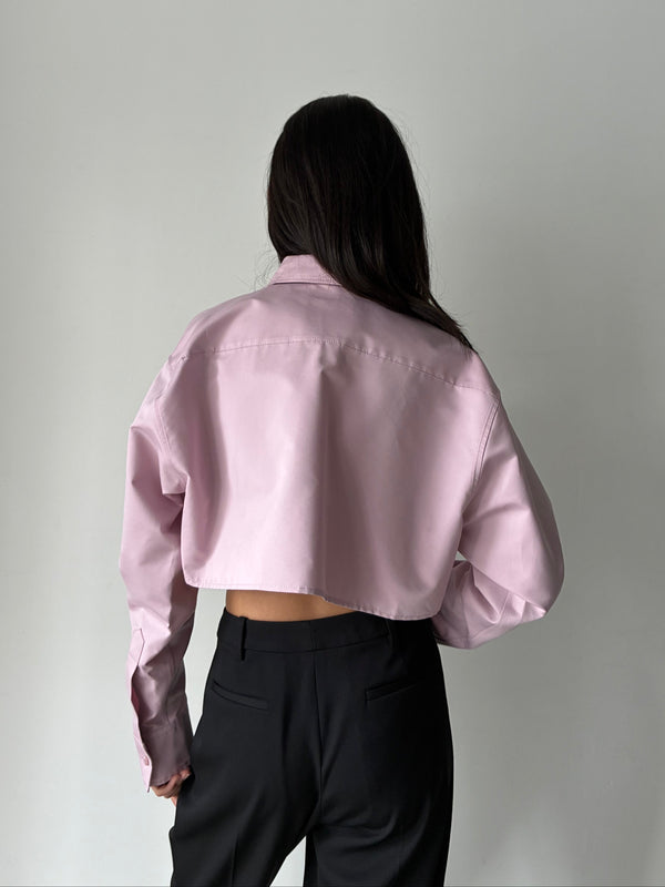 CROPPED SHIRT PINK