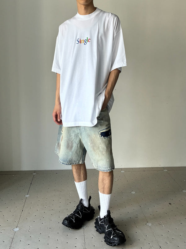 SINGLE OVERSIZED T-SHIRT WHITE