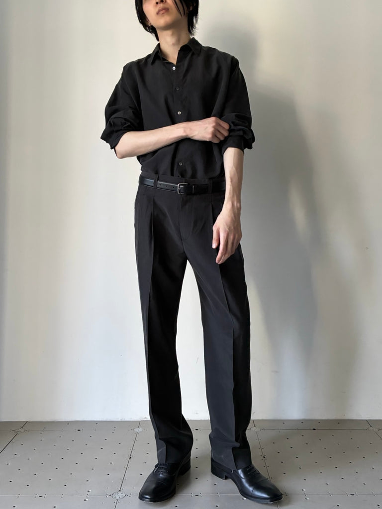 ISSUETHINGS (イシューシングス) |【】シルクタックパンツ BLACK