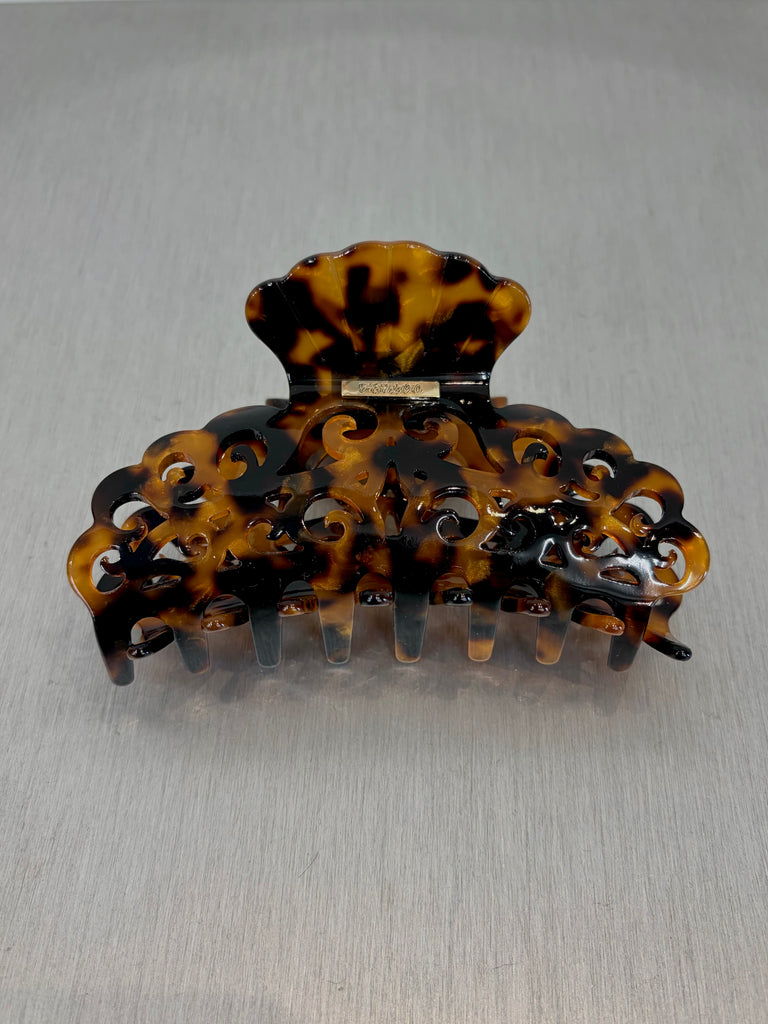 【FTC264-2006】BIJOU CLASSIC HAIR CLIP BROWN