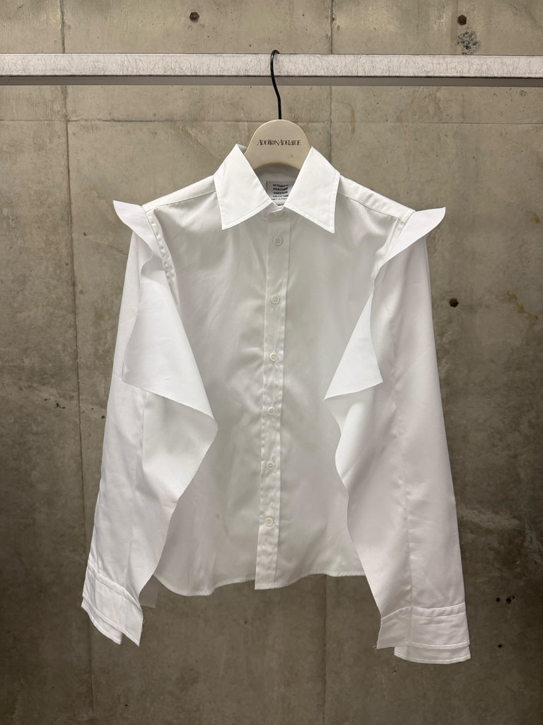 【WH27SH043W】DOUBLE SLEEVE RECONSTRUCTED SHIRT WHITE